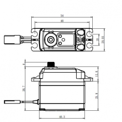 SB-2272MG BRUSHLESS HiVOLT Digitálne servo (7kg-0,032s/60°) 1SV2524