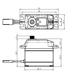 SB-2273SG BRUSHLESS HiVOLT Digitálne servo (28kg-0,095s/60°) 1SV2525