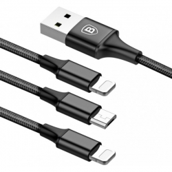 Rapid Series 3-in-1 Cable Micro + Lightning (Black)