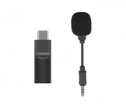 Mini mikrofón a audio adaptér (3,5 mm na USB-C) 1DJ6254