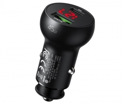 45W PD Car Charger s digitálnym displejom 1DJ7125