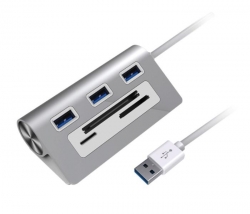 Dokovacia stanica / čítačka kariet 5v1 z hliníkovej zliatiny (USB 3.0) 1DJ7145