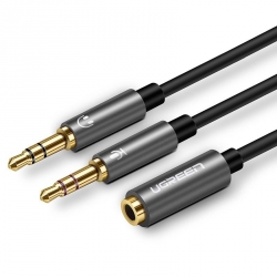 UGREEN 3.5mm Female to 2 male audio cable čierny 1UG1073