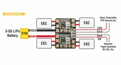 Mikro PDB prúdová rozdvojka PCB 5V/12V Copt 8474