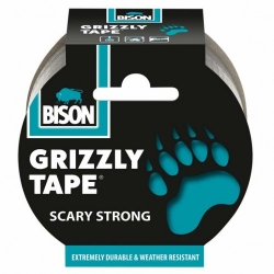 BISON Grizzly tape 50mm, 10m Strieborná BIS34300