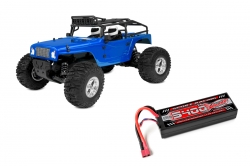 MOXOO SP - 1/10 Monster Truck 2WD - RTR - jednosmerný motor + 50C 5400mAh Lipo + nabíjač C-00256-C