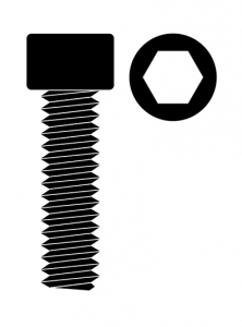 Oceľová Imbusová skrutka s valcovou hlavou, M2x4mm, 10 ks. C-3001-20-04