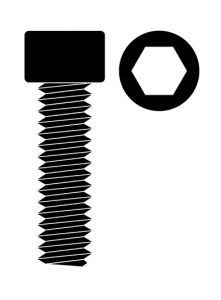 Oceľová Imbusová skrutka s valcovou hlavou, M4x10mm, 10 ks. C-3001-40-10