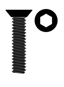 Oceľová Imbusová skrutka so zápustnou hlavou, M4x10mm, 10 ks. C-3002-40-10