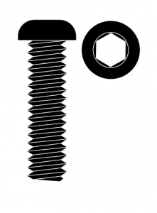 Oceľová Imbusová skrutka so šošovkovitou hlavou, M3x25mm, 10 ks. C-3003-30-25