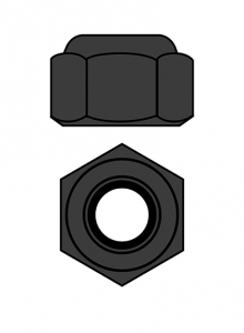 Oceľové Nylon STOPmatky M4 - čierne - 10 ks. C-31003