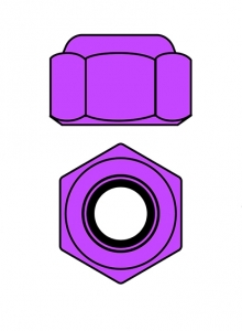 Hliníkové Nylon STOPmatky M2 - fialová - 10 ks. C-31012