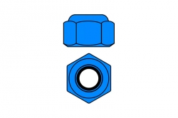 Hliníkové Nylon STOPmatky M2 - modré - 10 ks. C-3106-20-4