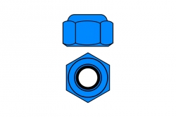 Hliníkové Nylon STOPmatky M4 - modré - 10 ks. C-3106-40-4