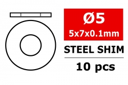 Oceľové vymedzovacie podložky/shim - 5x7x0, 1mm - 10 ks. C-3301-05-07-01