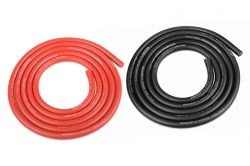 Silikónový kábel 4,5qmm, 12AWG, 2x1meter, čierny a červený C-50112