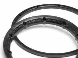 1:5 Baja 5B Gas/Flux SBK: Heavy Duty Wheel Bead Lock Rings (Black/For 2 Whl)