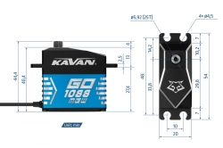 Kavan GO-1088MGW BB Brushless HiVolt DIGITAL servo (Waterproof)