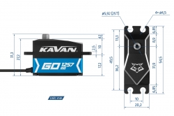 Kavan GO-1257MG BB Brushless HiVolt Digital servo (Low Profile)