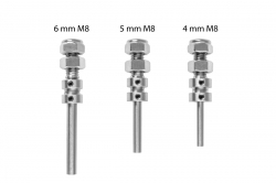 Hriadeľ kolesa 4mm M8 (2ks)