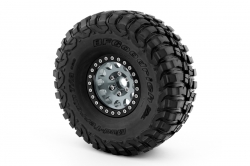 1,9'' hliníkové beadlock disky pro 1:10 crawler/expedice stříbrné (2 ks)