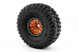 1,9'' hliníkové beadlock disky pro 1:10 crawler/expedice oranžové (2 ks)