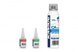 KAVAN PRO PNEU střední a řidké vteřinové lepidlo 20g + Kavan PRO aktivátor CA 150ml KAV56.9945.DE