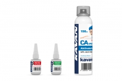 KAVAN PRE PNEU stredné a riedke sekundové lepidlo 20g + Kavan aktivátor CA 150ml KAV56.9945.EN