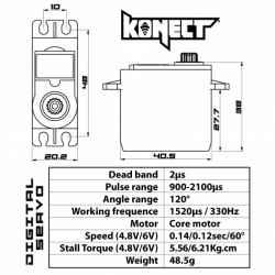 KONECT 6kg Servo – STANDARD