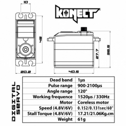 KONECT 21kg servo RACING