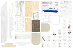 1:32 Duisburg 8 policejní člun, délka 652 mm (stavebnice)
