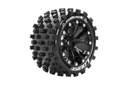 ST-ROCK SOFT 1/10 1/2 offset 12mm hex Black Rims, 2 ks L-T3273SBH