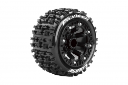 ST-PIONEER SOFT 1/16 12mm hex Black Rims, 2 ks L-T3278SB