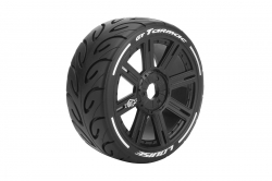 GT-TARMAC SOFT 1/8 17mm hex Spoke Black Rims, 2 ks L-T3285SB