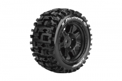 X-PIONEER SPORT 1/5 24mm hex Black Rims, 2 ks L-T3296B