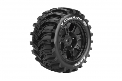 X-CYCLONE SPORT 1/5 24mm hex Black Rims, 2 ks L-T3298B