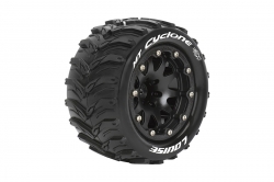 MT-CYCLONE SOFT 1/10 0 offset 12mm hex Black Bead-Lock Rims, 2 ks L-T3310SB