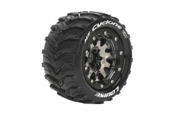 MT-CYCLONE SOFT 1/10 1/2 offset 12mm hex Black Chrome Bead-Lock Rims, 2 ks L-T3310SBCH