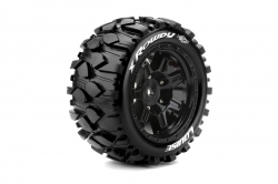 X-ROWDY ŠPORT 1/5 24mm hex Black Rims, 2 ks L-T3351B