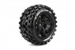 X-MCROSS SPORT 1/5 24mm hex Black Rims, 2 ks L-T3352B