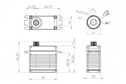 MKS HBL850 servo (3 ks) & MKS HBL880 servo (1 ks) Combo Pack