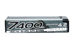 NOSRAM 1/12 Hyper LCG Modified Graphene-4.2 LiPo – 1S 3.7V 7400mAh Hardcase (140C/70C)