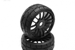 PMT 1/8 GT RALLY 18 "Super Soft" zmes - nalepené, čierne CARBON Q1 tvrdé disky, 2 ks. PMTRALLY18Q1B1