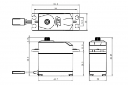 SAVÖX B-12MG Analogové servo