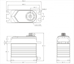 T75 HiVOLT Brushless Digital servo