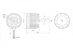 Sunnysky M4520R 1120kV Heli BLS motor