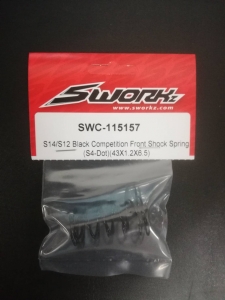 SWORKz 1/10 Competition čierne pružiny olej. tlmičov predné S4, 43x1.2x6.5mm, 2 ks. SWC115157