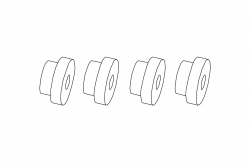 Turbo Racing klzné ložisko 4ks TB-760090