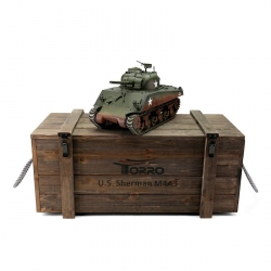 1:16 RC tank M4A3 Sherman s IR bojovým systémem (zelená kamufláž)