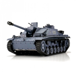 TORRO tank 1/16 RC Sturmgeschütz III, prevedenie G, sivá kamufláž-BB Airsoft (kovové pásy) TOR14318-GY